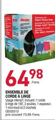 Matério ENSEMBLE DE CORDE À LINGE offer