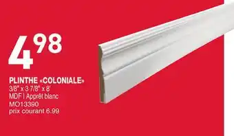 Matério PLINTHE COLONIALE offer