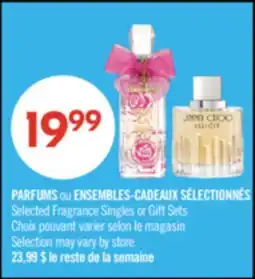 Pharmaprix Selected Fragrance Singles or Gift Sets offer