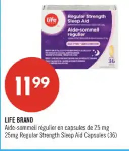 Pharmaprix LIFE BRAND 25mg Regular Strength Sleep Aid Capsules offer