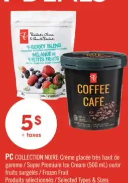 Pharmaprix PC COLLECTION NOIRE Super Premium Ice Cream (500 mL) or Frozen Fruit offer