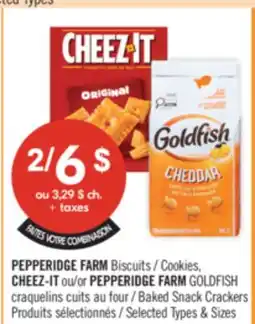 Pharmaprix PEPPERIDGE FARM Cookies, CHEEZ-IT or PEPPERIDGE FARM GOLDFISH Baked Snack Crackers offer