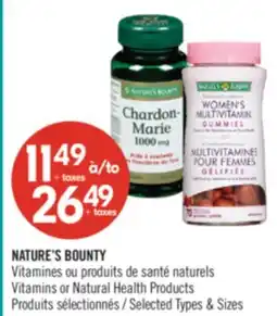Pharmaprix NATURE'S BOUNTY Vitamins or Natural Health Products offer