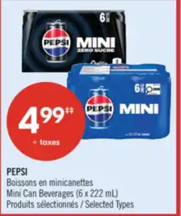 Pharmaprix PEPSI Mini Can Beverages offer