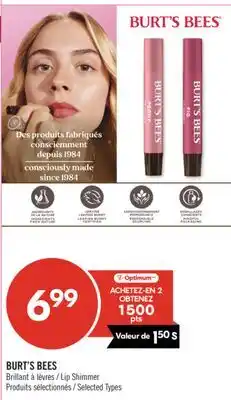 Pharmaprix BURT'S BEES Lip Shimmer offer
