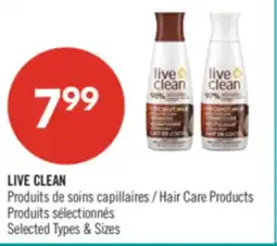 Pharmaprix LIVE CLEAN Hair Care Products offer