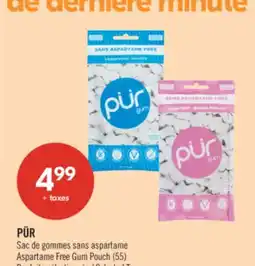 Pharmaprix PÜR Aspartame Free Gum Pouch offer