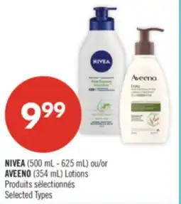 Pharmaprix NIVEA (500mL - 625mL) or AVEENO (354 mL) Lotions offer