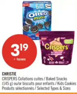 Pharmaprix CHRISTIE CRISPERS Baked Snacks (145 g) or biscuits Kids Cookies offer