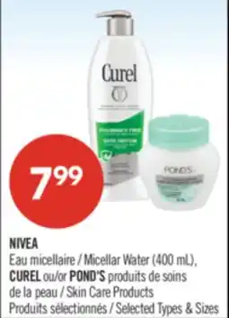 Pharmaprix NIVEA Micellar Water (400 mL), CUREL or POND' Skin Care Products offer