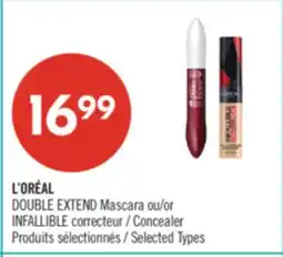 Pharmaprix L'ORÉAL DOUBLE EXTEND Mascara or INFALLIBLE Concealer offer