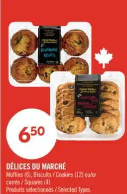 Pharmaprix DÉLICES DU MARCHÉ Muffins (6), Cookies (12) or Squares (4) offer
