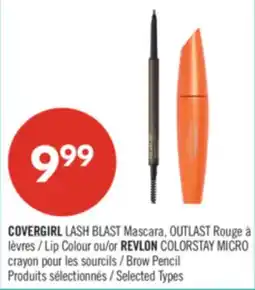 Pharmaprix COVERGIRL LASH BLAST Mascara, OUTLAST Lip Colour or REVLON COLORSTAY MICRO Brow Pencil offer
