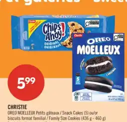 Pharmaprix CHRISTIE OREO Snack Cakes (5) or Family Size Cookies (436 g - 460 g) offer
