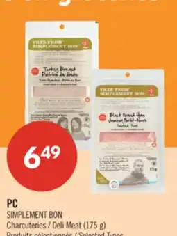 Pharmaprix PC SIMPLEMENT BON Deli Meat offer