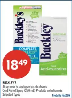 Pharmaprix BUCKLEY'S Cold Relief Syrup offer