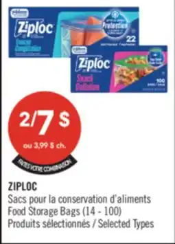 Pharmaprix ZIPLOC Food Storage Bags offer