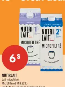 Pharmaprix NUTIRLAIT Microfiltered Milk offer