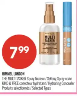 Pharmaprix RIMMEL LONDON Setting Spray or KIND & FREE Hydrating Concealer offer