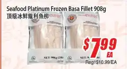 WinCo Food Mart Seafood Platinum Frozen Basa Fillet offer