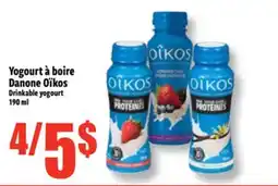 Bonanza Yogourt à boire Danone Oïkos offer