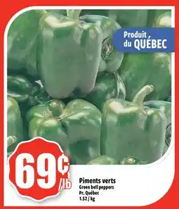 Bonanza Green bell peppers offer