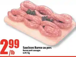 Bonanza Saucisses Barese au porc offer