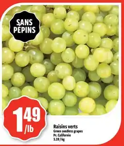 Bonanza Raisins verts offer