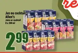 Bonanza Jus ou cocktail Allen's offer
