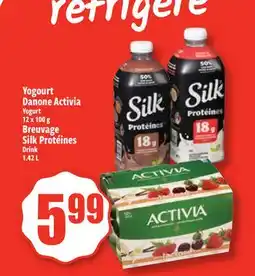 Bonanza Yogourt Danone Activia, 12 x 100 g et Breuvage Silk Protéines offer