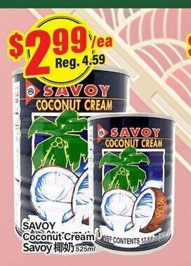 Btrust Supermarket Savoy Coconut Cream offer