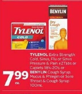 Rexall Tylenol Extra Strength offer