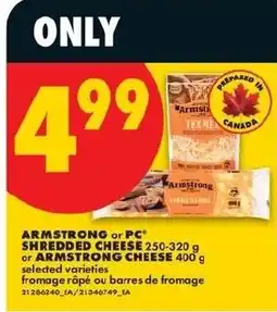 No Frills Armstrong shredded cheese offer