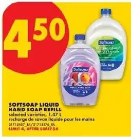 No Frills Softsoap liquid hand soap refill offer