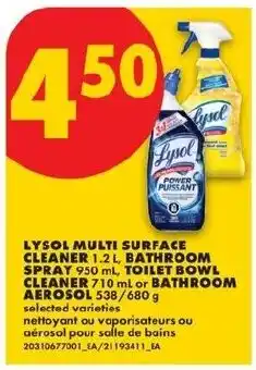 No Frills Lysol multi surface cleaner offer