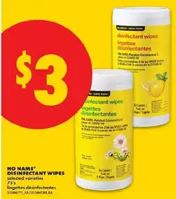 No Frills No Name disinfectant wipes offer