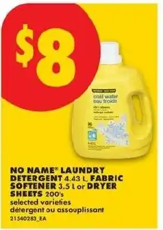 No Frills No Name laundry detergent offer