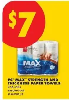No Frills pc max strength and thickness paper towels offer