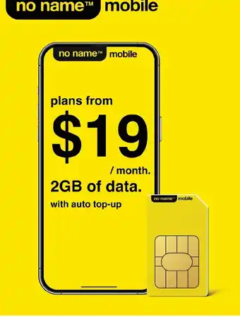 No Frills no name mobile offer