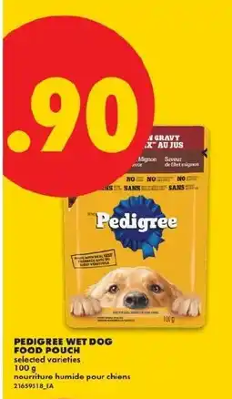No Frills Pedigree wet dog food pouch offer