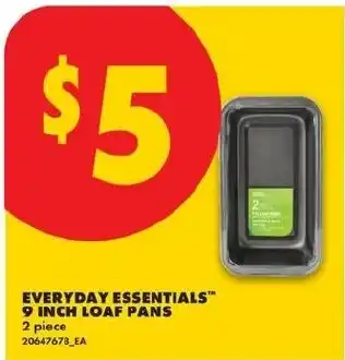 No Frills Everyday Essentials 9 inch loaf pans offer