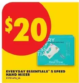 No Frills Everyday Essentials 5 Speed Hand Mixer offer