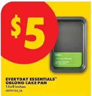 No Frills Everyday Essentials oblong cake pan offer