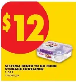 No Frills Sistema bento to go food storage container offer