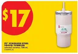 No Frills PC stainless steel travel tumbler offer
