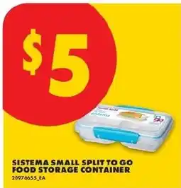 No Frills Sistema small split to go food storage container offer