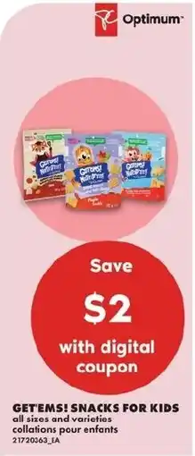 No Frills Optimum getems! snacks for kids offer