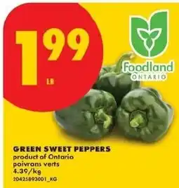 No Frills Green sweet peppers offer