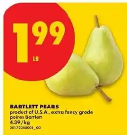 No Frills Bartlett pears offer