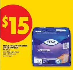 No Frills Tena incontinence underwear offer